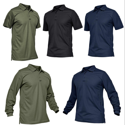T-shirt da golf da uomo con performance a secco veloce Uniforme con polo ricamato su misura