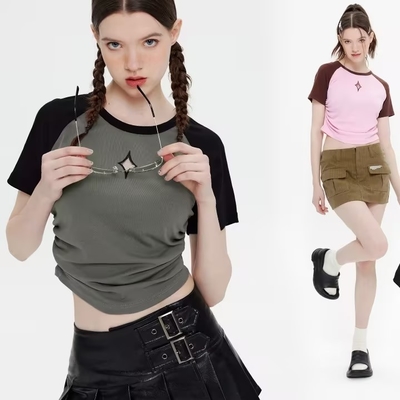 T-shirt estiva Y2K per donne