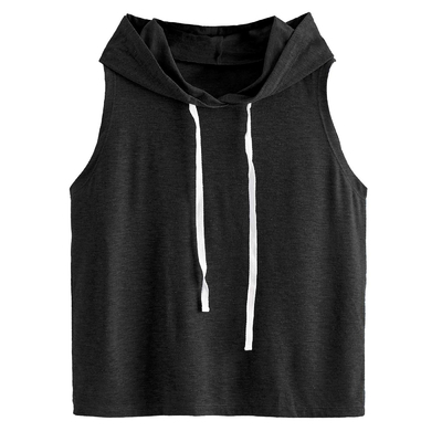 T-shirt con cappuccio senza maniche per allenamento estivo femminile da MACTING