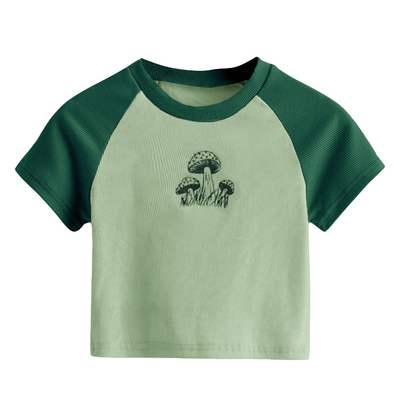 Summer Candy Color Fitness ricamo 3d Puff Print Logo Y2k Slim Crop Top per donne S-2XL