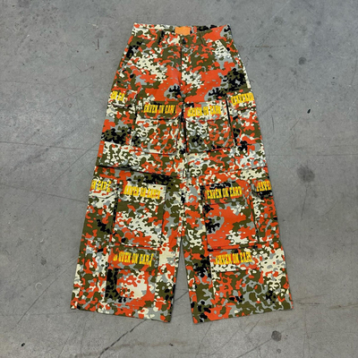 Custom Loose Baggy Wide Leg Camouflage Real Tree Camo Pants Sweatpants Cotton Multipocket Cargo Pantaloni