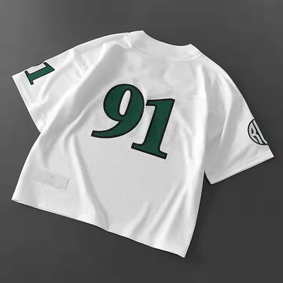 Custom 2025 Classic Retro Jerery Calcio V-Neck Satin Polyester Mesh T-Shirt Calcio di alta qualità Calcio T-Shirt per uomini